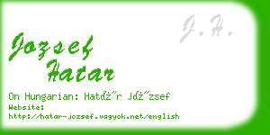 jozsef hatar business card